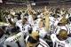 November 10, 2012; Tuscaloosa, AL, USA; Texas A&M Aggies quarterback Johnny Manziel (2) celebrates their 29-24 victory over the Alabama Crimson Tide at Bryant Denny Stadium. Mandatory Credit: John David Mercer-USA TODAY Sports