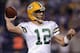 MINNEAPOLIS, MN - OCTOBER 27: Aaron Rodgers #12 of the Green Bay Packers passes the ball during the first quarter of the game against the Minnesota Vikings on October 27, 2013 at Mall of America Field at the Hubert H. Humphrey Metrodome in Minneapolis, Mi