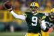 GREEN BAY, WI - NOVEMBER 04: Seneca Wallace #9 of the Green Bay Packers passes against the Chicago Bears at Lambeau Field on November 4, 2013 in Green Bay, Wisconsin. (Photo by Jonathan Daniel/Getty Images)