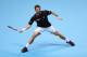 LONDON, ENGLAND - NOVEMBER 04: Stanislas Wawrinka of Switzerland plays a forehand in his men's singles match against Tomas Berdych of the Czech Republic during day one of the Barclays ATP World Tour Finals at O2 Arena on November 4, 2013 in London, Engla