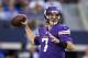 ARLINGTON, TX - NOVEMBER 3: Christian Ponder #7 of the Minnesota Vikings throws a pass against the Dallas Cowboys at AT&T Stadium on November 3, 2013 in Arlington, Texas. The Cowboys defeated the Vikings 27-23. (Photo by Wesley Hitt/Getty Images)