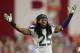 GLENDALE, AZ - OCTOBER 17: Cornerback Richard Sherman #25 of the Seattle Seahawks reacts during the NFL game against the Arizona Cardinals at the University of Phoenix Stadium on October 17, 2013 in Glendale, Arizona. The Seahawks defeated the Cardinal