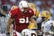 LINCOLN, NE - AUGUST 24: Tackle Richie Incognito #51 of the Nebraska Cornhuskers gets up after a play over defensive end Brian Montesanto #97 of the Arizona State Sun Devils during the NCAA football game on August 24, 2002, at Memorial Stadium in Lincoln