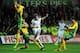 SWANSEA, WALES - OCTOBER 24: Swansea player Michu has his shot at goal blocked during the UEFA Europa League Group A match between Swansea City and FC Kuban Krasnodar at Liberty Stadium on October 24, 2013 in Swansea, Wales. (Photo by Stu Forster/Getty