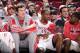 HOUSTON, TX - OCTOBER 5: Dwight Howard #12 and Omer Asik #3 of the Houston Rockets react to a play against the New Orleans Pelicans during the 2013 NBA pre-season game on October 5, 2013 at the Toyota Center in Houston, Texas. NOTE TO USER: User expressl