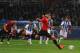 SAN SEBASTIAN, SPAIN - NOVEMBER 05: Robin Van Persie of Manchester United misses apenalty during the UEFA Champions League Group A match between Real Sociedad and Manchester United at Estadio Anoeta on November 5, 2013 in San Sebastian, Spain. (Photo by