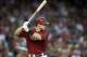 PHOENIX, AZ - SEPTEMBER 29: Paul Goldschmidt #44 of the Arizona Diamondbacks bats against the Washington Nationals during the MLB game at Chase Field on September 29, 2013 in Phoenix, Arizona. The Diamondbacks defeated the Nationals 3-2. (Photo by Chri
