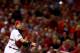 ST LOUIS, MO - OCTOBER 28: Yadier Molina #4 of the St. Louis Cardinals throws to first for an out on Jon Lester #31 of the Boston Red Sox in the third inning of Game Five of the 2013 World Series at Busch Stadium on October 28, 2013 in St Louis, Missouri