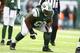 EAST RUTHERFORD, NJ - NOVEMBER 03: Willie Colon #66 of the New York Jets in action against the New Orleans Saints during their game at MetLife Stadium on November 3, 2013 in East Rutherford, New Jersey. (Photo by Al Bello/Getty Images)