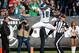 OAKLAND, CA - NOVEMBER 03: DeSean Jackson #10 of the Philadelphia Eagles leaps over the goal line scoring on a forty six yard touchdown pass against the Oakland Raiders during the third quarter at O.co Coliseum on November 3, 2013 in Oakland, California.