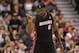 Nov 5, 2013; Toronto, Ontario, CAN; Miami Heat forward LeBron James (6) reacts after making a basket against the Toronto Raptors at Air Canada Centre. The Heat beat the Raptors 104-95. Mandatory Credit: Tom Szczerbowski-USA TODAY Sports