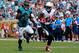 JACKSONVILLE, FL - OCTOBER 20: Keenan Allen #13 of the San Diego Chargers runs for yardage during the game against the Jacksonville Jaguars at EverBank Field on October 20, 2013 in Jacksonville, Florida. (Photo by Sam Greenwood/Getty Images)