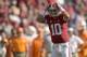Oct 26, 2013; Tuscaloosa, AL, USA; Alabama Crimson Tide quarterback A.J. McCarron (10) calls off defense at the line against the Tennessee Volunteers during the first quarter at Bryant-Denny Stadium. Mandatory Credit: John David Mercer-USA TODAY Sports