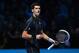 LONDON, ENGLAND - NOVEMBER 05: Novak Djokovic of Serbia celebrates victory in his men's singles match against Roger Federer of Switzerland during day two of the Barclays ATP World Tour Finals at O2 Arena on November 5, 2013 in London, England. (Photo by