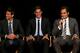 NEW YORK, NY - AUGUST 23: Novak Djokovic of Serbia; Rafael Nadal of Spain and Roger Federer of Switzerland on stage during the ATP Heritage Celebration at The Waldorf=Astoria on August 23, 2013 in New York City. (Photo by Matthew Stockman/Getty Images)