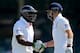 PERTH, AUSTRALIA - NOVEMBER 01: Michael Carberry of England is congratulated by Joe Root after scoring his half century during day two of the Tour match between the WA Chairman's XI and England at WACA on November 1, 2013 in Perth, Australia. (Photo by