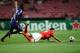 LISBON, PORTUGAL - SEPTEMBER 17: Fabrice N'Sakala (L) of RSC Anderlecht challenges Nemanja Matic of SL Benfica during the UEFA Champions League group stage match between SL Benfica and RSC Anderlecht held on September 17, 2013 at the Estadio do Sport Lis