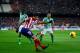MADRID, SPAIN - OCTOBER 27: Diego Costa of Atletico de Madrid strikes the ball during the La Liga match between Club Atletico de Madrid and Real Betis Balompieat at Vicente Calderon Stadium on October 27, 2013 in Madrid, Spain. (Photo by Gonzalo Arroy