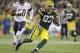 GREEN BAY, WI - NOVEMBER 04: Jordy Nelson #87 of the Green Bay Packers makes the catch and turns up field for some more yards during the first quarter against the Chicago Bears at Lambeau Field on November 04, 2013 in Green Bay, Wisconsin. (Photo by Mike