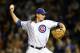 CHICAGO, IL - SEPTEMBER 23: Starting pitcher Jeff Samardzija #29 of the Chicago Cubs delivers during the first inning against the Pittsburgh Pirates at Wrigley Field on September 23, 2013 in Chicago, Illinois. (Photo by Brian Kersey/Getty Images)