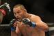 Jun 15, 2013; Winnipeg, MB, Canada; Dan Henderson fights Rashad Evans (left) during their Light Heavyweight bout at UFC 161 at MTS Centre. Mandatory Credit: Tom Szczerbowski-USA TODAY Sports