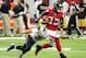 ATLANTA, GA - SEPTEMBER 15: Harry Douglas #83 of the Atlanta Falcons runs with a catch against the St. Louis Rams at the Georgia Dome on September 15, 2013 in Atlanta, Georgia. (Photo by Scott Cunningham/Getty Images)