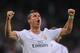 MADRID, SPAIN - OCTOBER 30: Cristiano Ronaldo of Real Madrid CF celebrates after scoring Real's 6th goal during the La Liga match between Real Madrid CF and Sevilla FC at the Santiago Bernabeu Stadium on October 30, 2013 in Madrid, Spain. (Photo by Deni