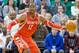 Nov 2, 2013; Salt Lake City, UT, USA; Houston Rockets center Dwight Howard (12) controls the ball during the second half against the Utah Jazz at EnergySolutions Arena. Houston won 104-93. Mandatory Credit: Russ Isabella-USA TODAY Sports