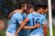 MANCHESTER, ENGLAND - NOVEMBER 05: Alvaro Negredo of Manchester City celebrates after scoring his team's fifth goal to complete his hat-trick during the UEFA Champions League Group D match between Manchester City and CSKA Moscow at the Etihad Stadium on