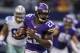 ARLINGTON, TX - NOVEMBER 3: Adrian Peterson #28 of the Minnesota Vikings runs the ball against the Dallas Cowboys at AT&T Stadium on November 3, 2013 in Arlington, Texas. The Cowboys defeated the Vikings 27-23. (Photo by Wesley Hitt/Getty Images)