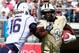 ORLANDO, FL - OCTOBER 26: Jeff Godfrey #2 of the UCF Knights attempts to run past Byron Jones #16 of the Connecticut Huskies during the game at Bright House Networks Stadium on October 26, 2013 in Orlando, Florida. (Photo by Sam Greenwood/Getty Images)