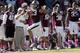 HOUSTON, TX - OCTOBER 19: Mike Evans #13 of the Texas A&M Aggies runs after the catch for his second reception touchdown against the Auburn Tigers on October 19, 2013 at Kyle Field in College Station, Texas. (Photo by Thomas B. Shea/Getty Images)