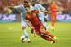 BRUSSELS, BELGIUM - AUGUST 14: Eden Hazard of Belgium moves away from Dimitri Payet during the International friendly match between Belgium and France at the King Baudouin Stadium on August 14, 2013 in Brussels, Belgium. (Photo by David Rogers/Getty Ima