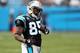 CHARLOTTE, NC - DECEMBER 09: Steve Smith #89 of the Carolina Panthers reacts after making a catch against the Atlanta Falcons during their game at Bank of America Stadium on December 9, 2012 in Charlotte, North Carolina. (Photo by Streeter Lecka/Getty