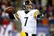 FOXBORO, MA - NOVEMBER 03: Ben Roethlisberger #7 of the Pittsburgh Steelers throws a pass against the New England Patriots in the third quarter at Gillette Stadium on November 3, 2013 in Foxboro, Massachusetts. (Photo by Jared Wickerham/Getty Images)