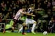 SUNDERLAND, ENGLAND - NOVEMBER 06: Ondrej Celustka (L) of Sunderland vies with Jay Rodriguez of Southampton during the Capital One Cup fourth Round match between Sunderland and Southampton at Stadium of Light on November 06, 2013 in Sunderland, England. (