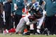 Trumaine McBride knocks the ball loose from Eagles wideout DeSean Jackson's grip.