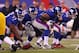 EAST RUTHERFORD, NJ - DECEMBER 04: Offensive linemen center Kevin Boothe #77, guard Mitch Petrus #62, tackle David Diehl #66 and tight end Jake Ballard #85 of the New York Giants line up in their stance against the Green Bay Packers at MetLife Stadium on