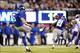 Oct 21, 2013; East Rutherford, NJ, USA; New York Giants punter Steve Weatherford (5) punts against the Minnesota Vikings at MetLife Stadium. The Giants won the game 23-7. Mandatory Credit: Joe Camporeale-USA TODAY Sports