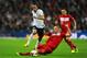 LONDON, ENGLAND - OCTOBER 15: Andros Townsend of England evades Kamil Glik of Poland during the FIFA 2014 World Cup Qualifying Group H match between England and Poland at Wembley Stadium on October 15, 2013 in London, England. (Photo by Mike Hewitt/Gett