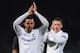 LYON, FRANCE - FEBRUARY 21: Mousa Dembele of Spurs applauds the crowd during the UEFA Europa League Round of 32, second leg match between Olympique Lyonnais and Tottenham Hotspur FC at Stade de Gerland on February 21, 2013 in Lyon, France. (Photo by Jam