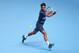 LONDON, ENGLAND - NOVEMBER 07: Roger Federer of Switzerland hits a backhand in his men's singles match against Richard Gasquet of France during day four of the Barclays ATP World Tour Finals at O2 Arena on November 7, 2013 in London, England. (Photo by