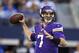 ARLINGTON, TX - NOVEMBER 3: Christian Ponder #7 of the Minnesota Vikings throws a pass against the Dallas Cowboys at AT&T Stadium on November 3, 2013 in Arlington, Texas. The Cowboys defeated the Vikings 27-23. (Photo by Wesley Hitt/Getty Images)