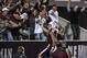 Nov 2, 2013; College Station, TX, USA; Fans cheer as Texas A&M Aggies wide receiver Mike Evans (13) scores a touchdown during the third quarter against the UTEP Miners at Kyle Field. Mandatory Credit: Troy Taormina-USA TODAY Sports