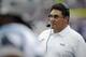 MINNEAPOLIS, MN - OCTOBER 13: Ron Rivera of the Carolina Panthers looks on during the game against the Minnesota Vikings on October 13, 2013 at Mall of America Field at the Hubert H. Humphrey Metrodome in Minneapolis, Minnesota. The Panthers defeated the