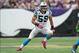 Oct 13, 2013; Minneapolis, MN, USA; Carolina Panthers linebacker Luke Kuechly (59) against the Minnesota Vikings at Mall of America Field at H.H.H. Metrodome. The Panthers defeated the Vikings 35-10. Mandatory Credit: Brace Hemmelgarn-USA TODAY Sports