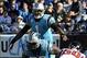 Nov 3, 2013; Charlotte, NC, USA; Carolina Panthers quarterback Cam Newton (1) calls a play during the game against the Atlanta Falcons at Bank of America Stadium. Panthers win 34-10. Mandatory Credit: Sam Sharpe-USA TODAY Sports