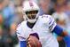 ORCHARD PARK, NY - SEPTEMBER 15: EJ Manuel #3 of the Buffalo Bills scrambles against the Carolina Panthers at Ralph Wilson Stadium on September 15, 2013 in Orchard Park, New York.Buffalo won 24-23. (Photo by Rick Stewart/Getty Images)