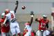 Sep 21, 2013; Columbus, OH, USA; Ohio State Buckeyes quarterback Kenny Guiton (13) throws a pass during the second quarter against the Florida A&M Rattlers at Ohio Stadium. Mandatory Credit: Andrew Weber-USA TODAY Sports
