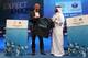 DOHA, QATAR - SEPTEMBER 16: Qatar 2022 World Cup bid CEO Hassan Al-Thawadi persents new official ambassador Zinedine Zidane with a personalised shirt at the Four Seasons hotel on September 16, 2010 in Doha, Qatar. (Photo by Clive Rose/Getty Images for Q